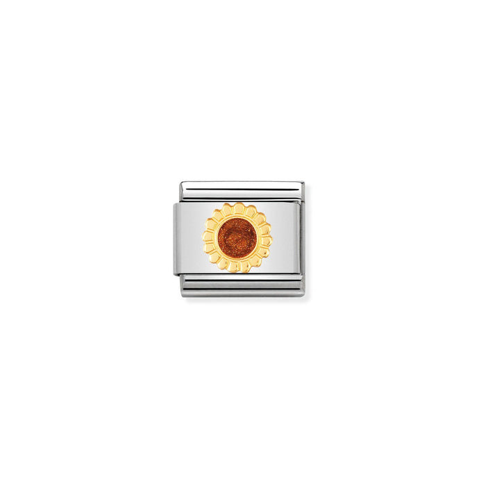Nomination Classic Gold Sunflower Charm