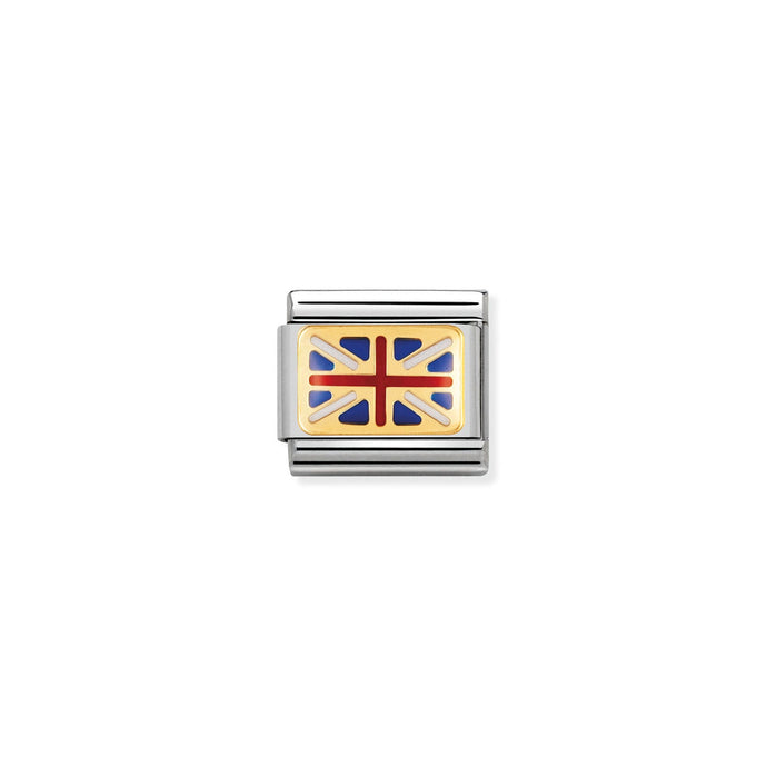 Nomination Classic EUROPE FLAG Gold GREAT BRITAIN Charm