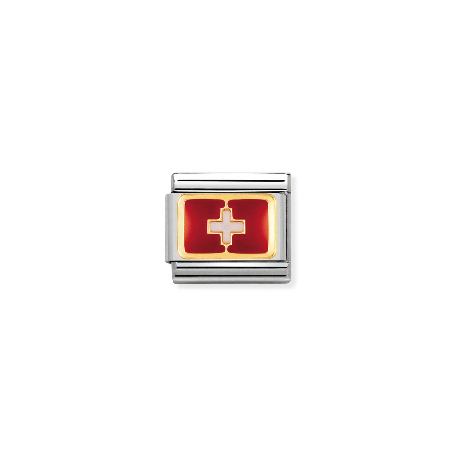 Nomination Classic EUROPE FLAG Gold SWITZERLAND Charm