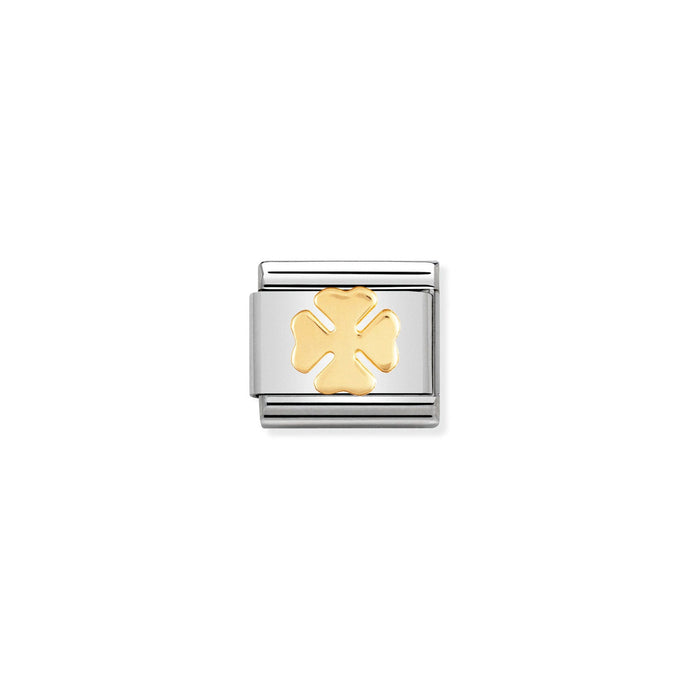Nomination Classic Gold Four-leaf clover Charm