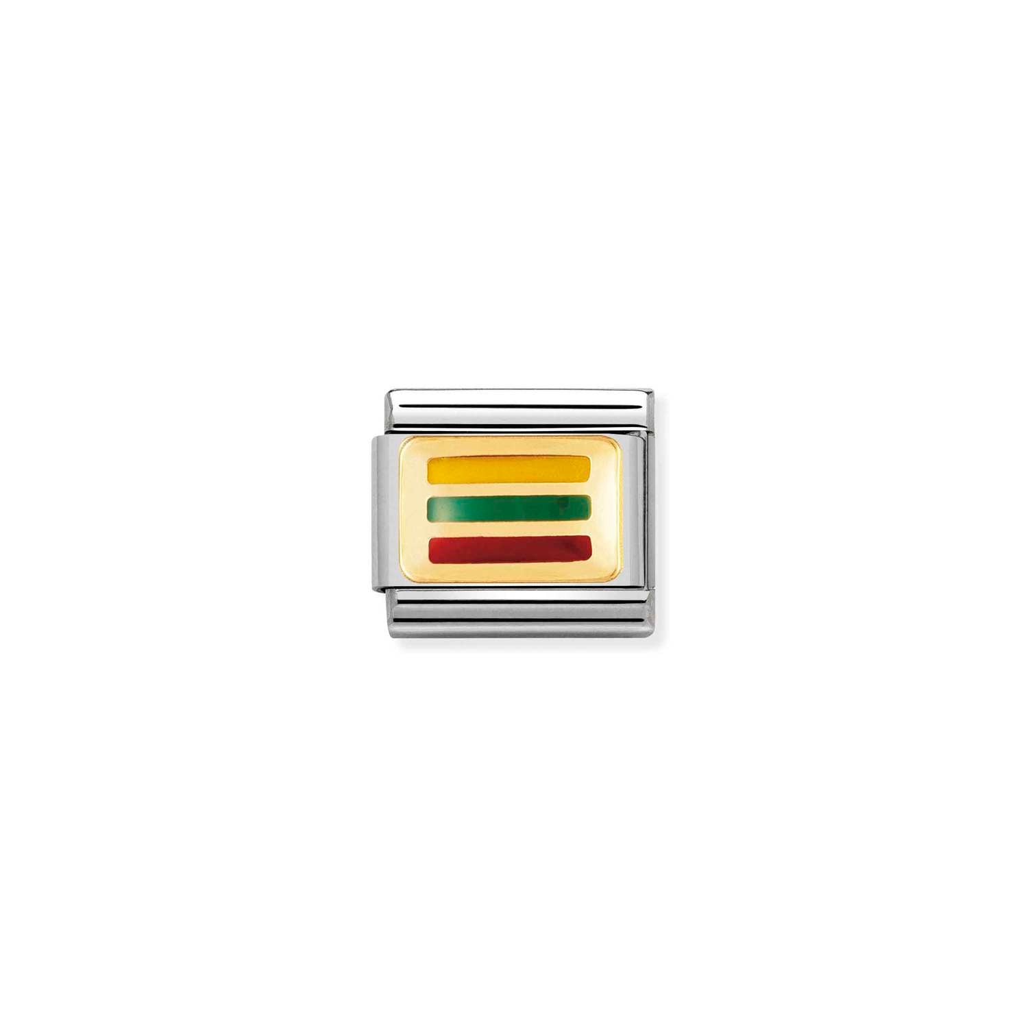 Nomination Classic EUROPE FLAG Gold LITHUANIA Charm