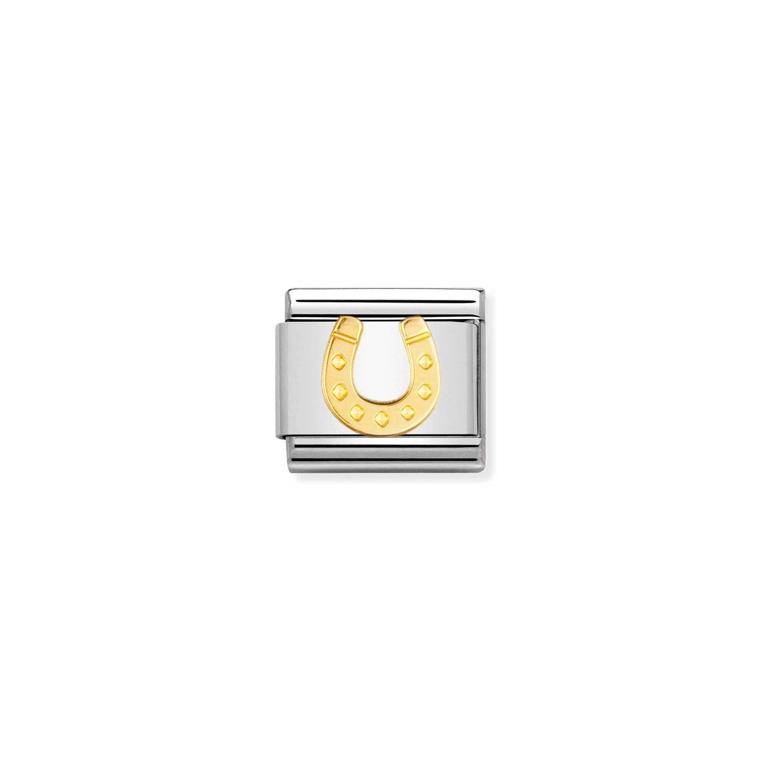 Nomination Classic Gold Danish horseshoe Charm