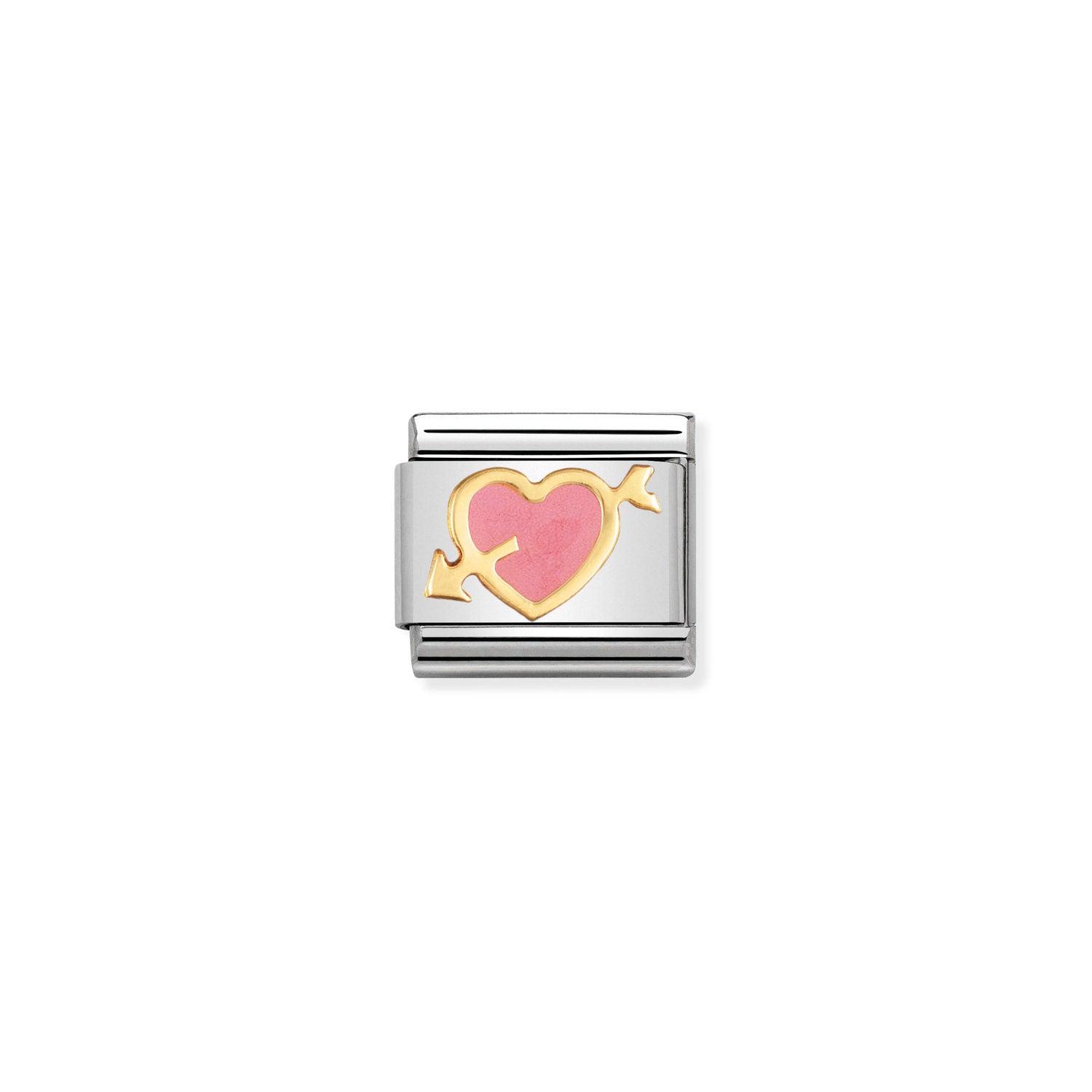 Nomination Classic Gold Pink heart with arrow Charm