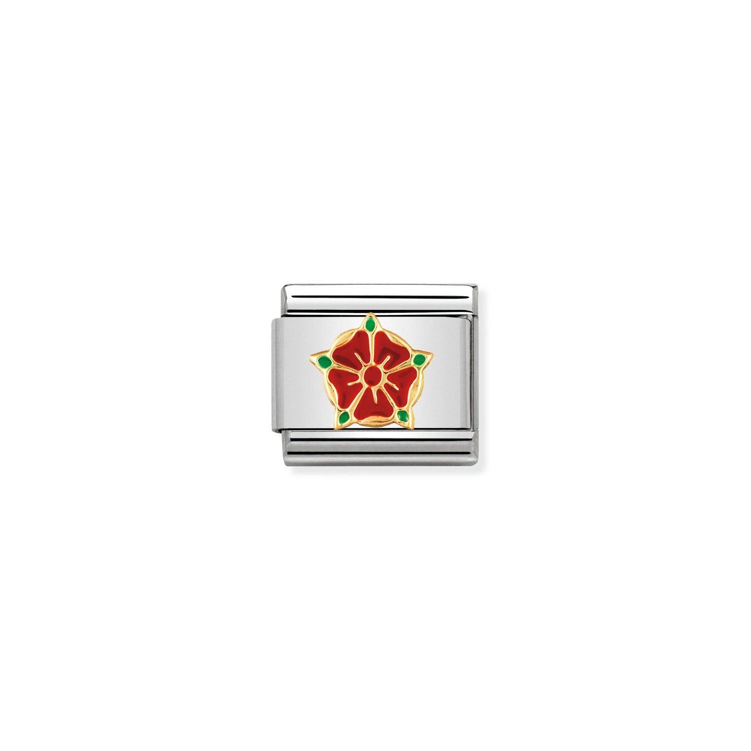 Nomination Classic Gold Red Rose of Lancashire Charm