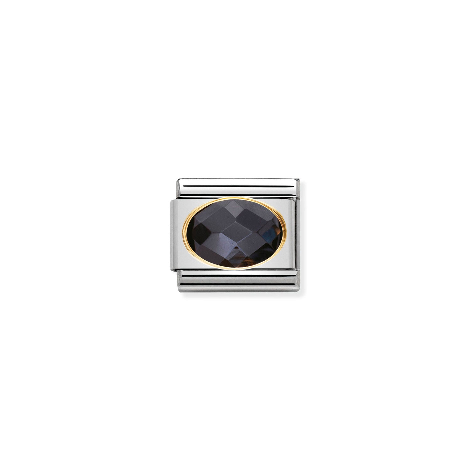 Nomination Classic FACETED Gold Black Charm