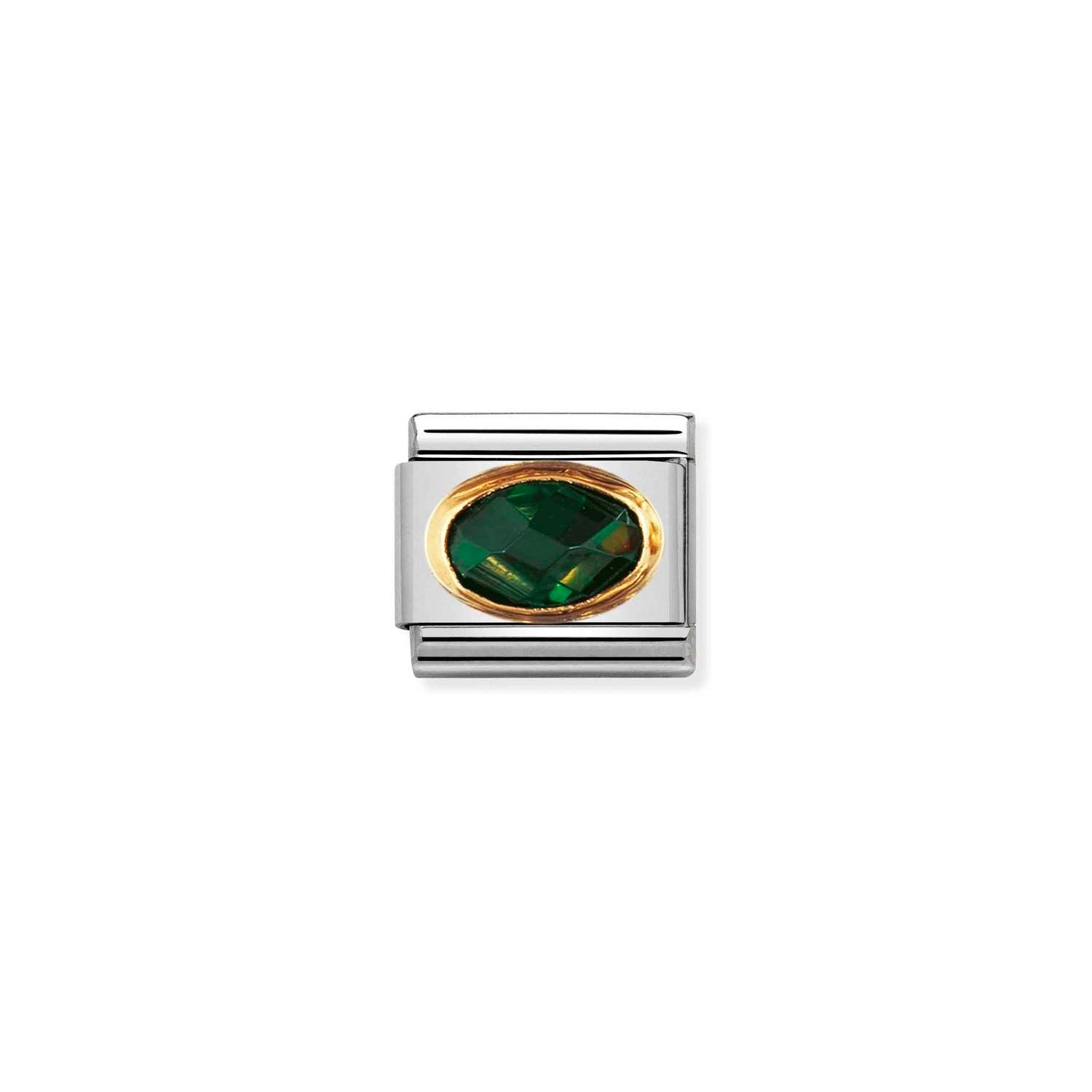 Nomination Classic FACETED Gold EMERALD GREEN Charm