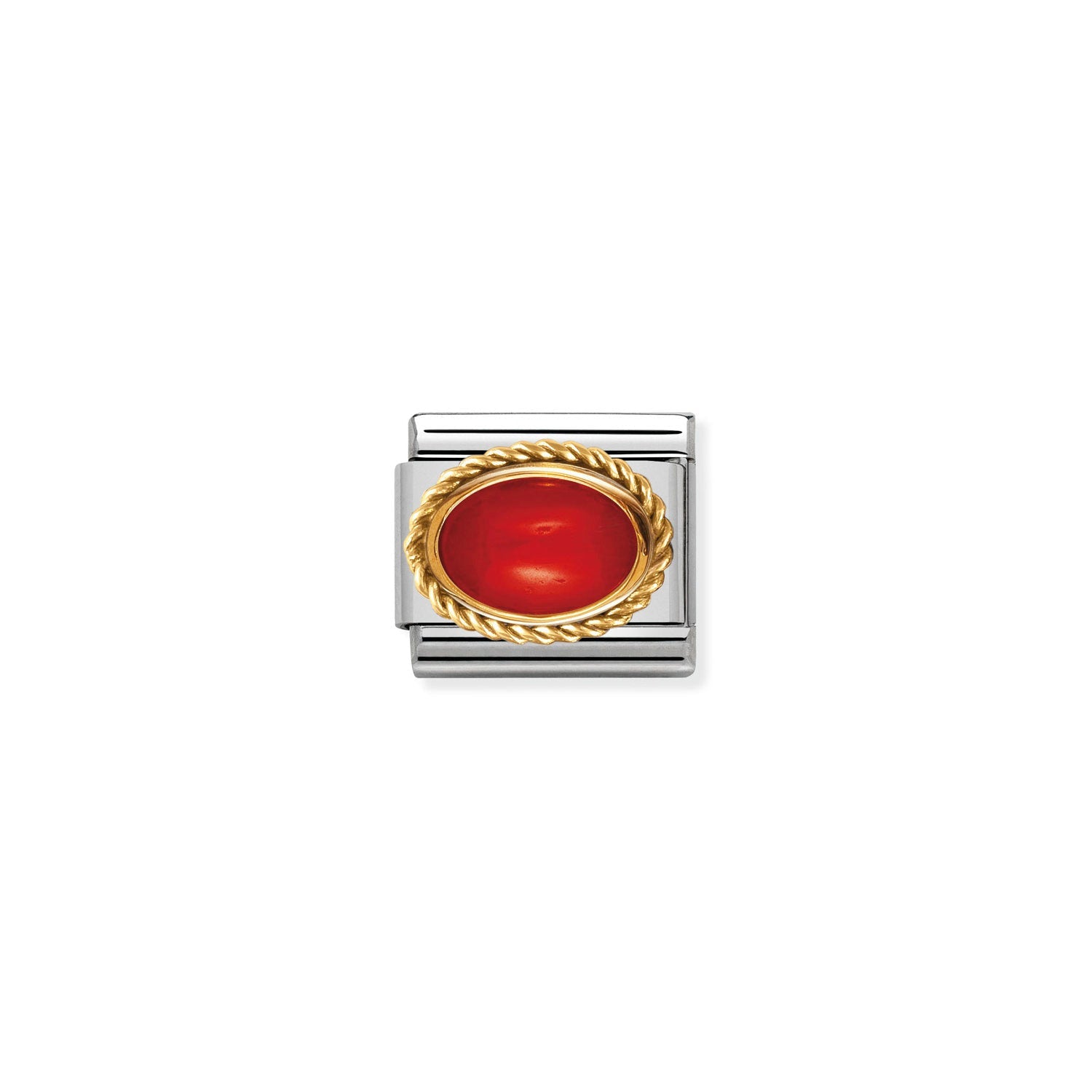 Nomination Classic HARD STONES Gold RED CORAL Charm
