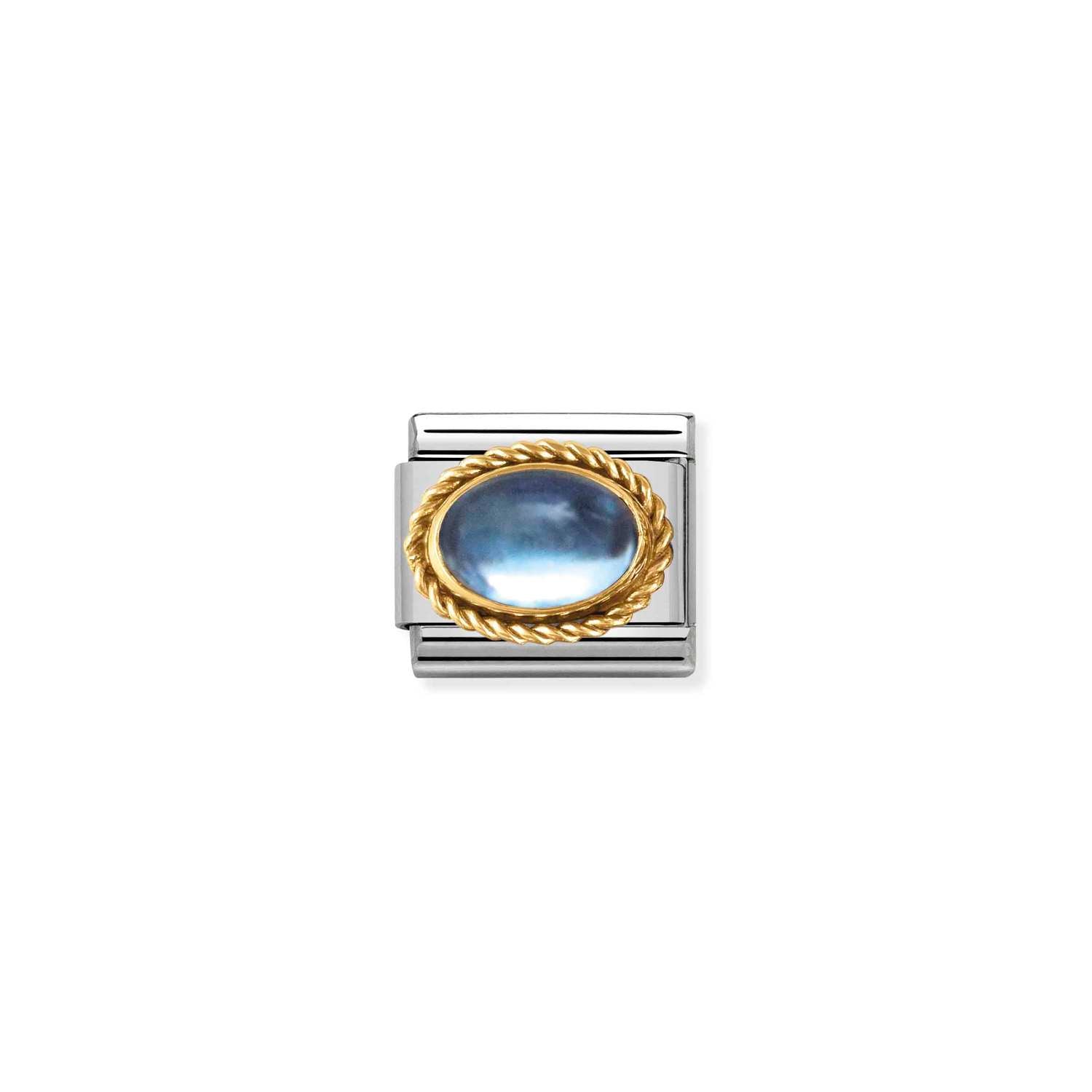Nomination Classic STONES Gold light blue topaz Charm