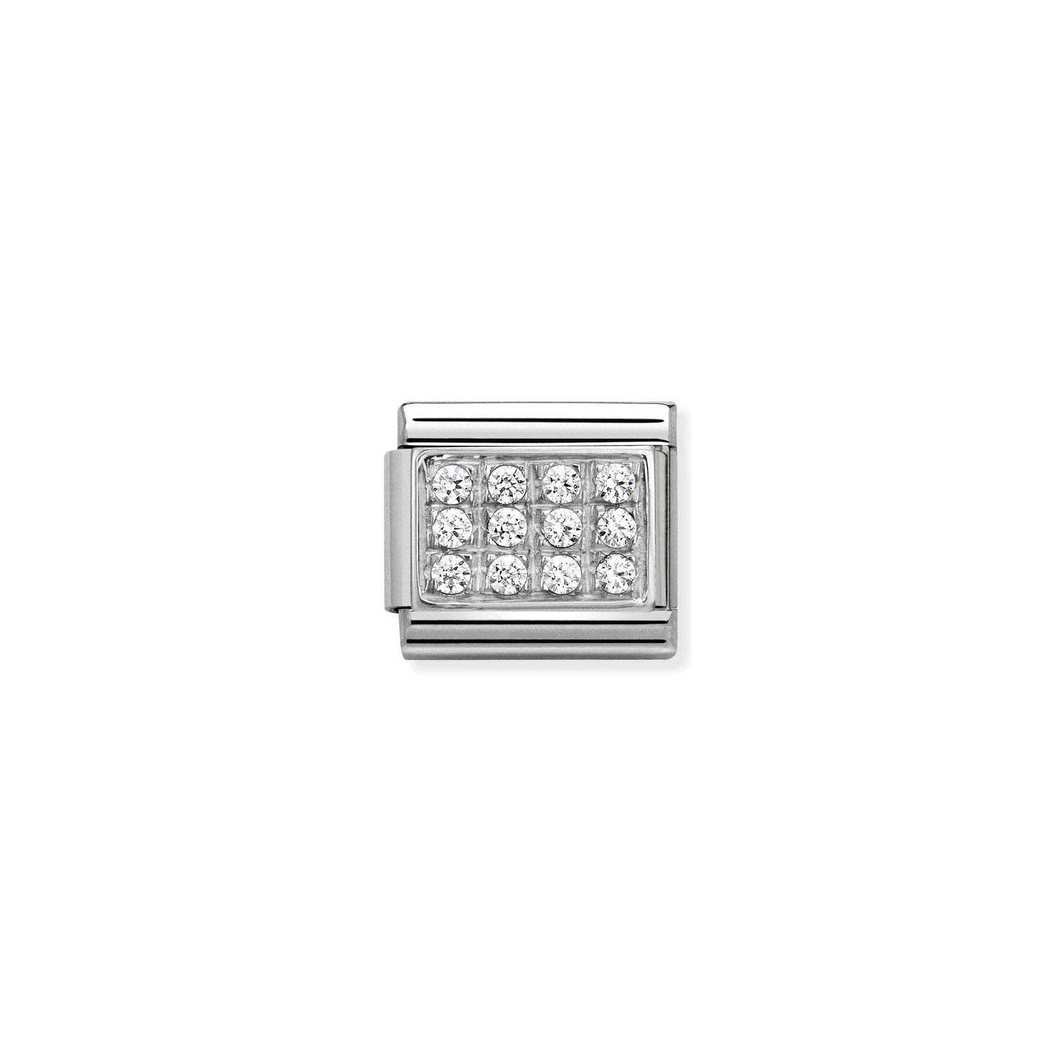 Nomination Classic Silver White CZ Charm
