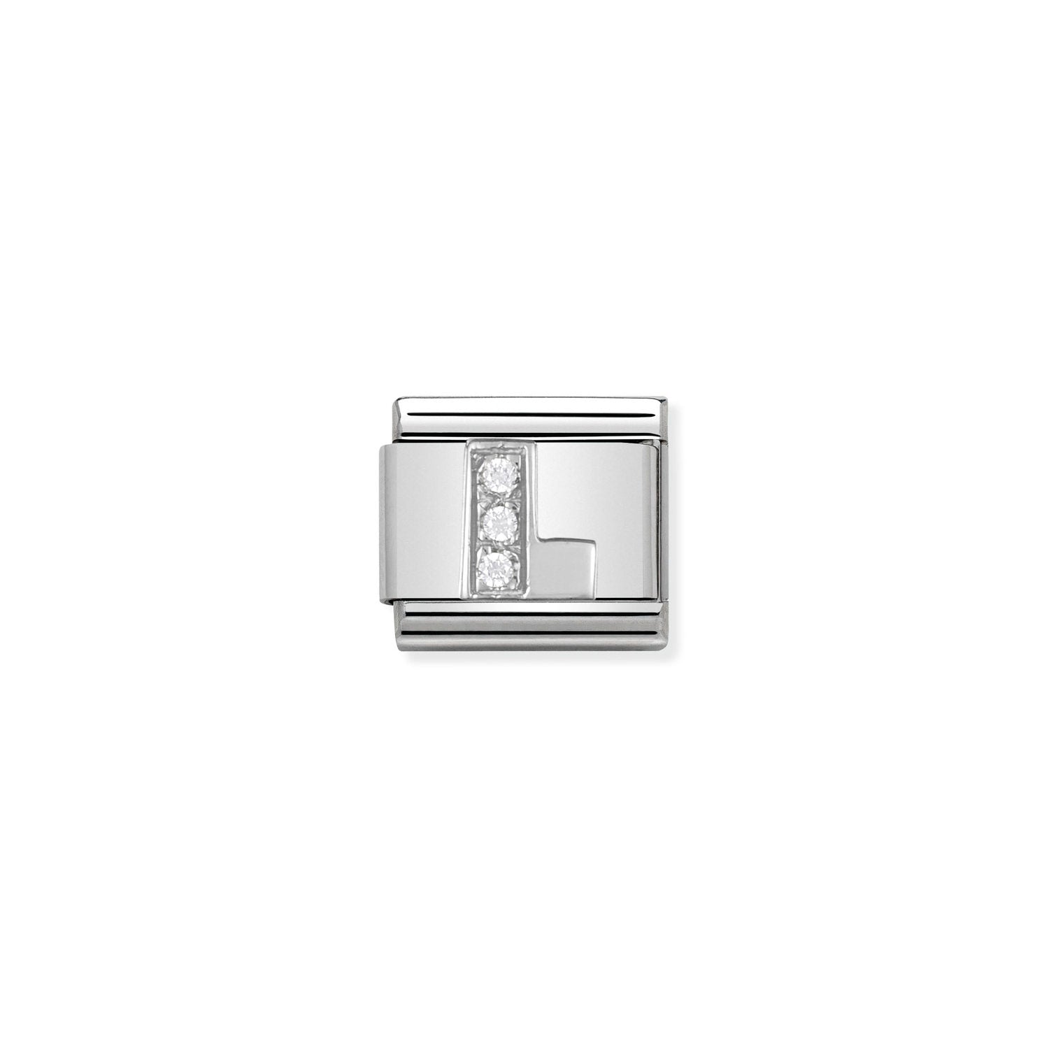 Nomination Classic Alphabet Silver and Cubic Zirconia L Charm