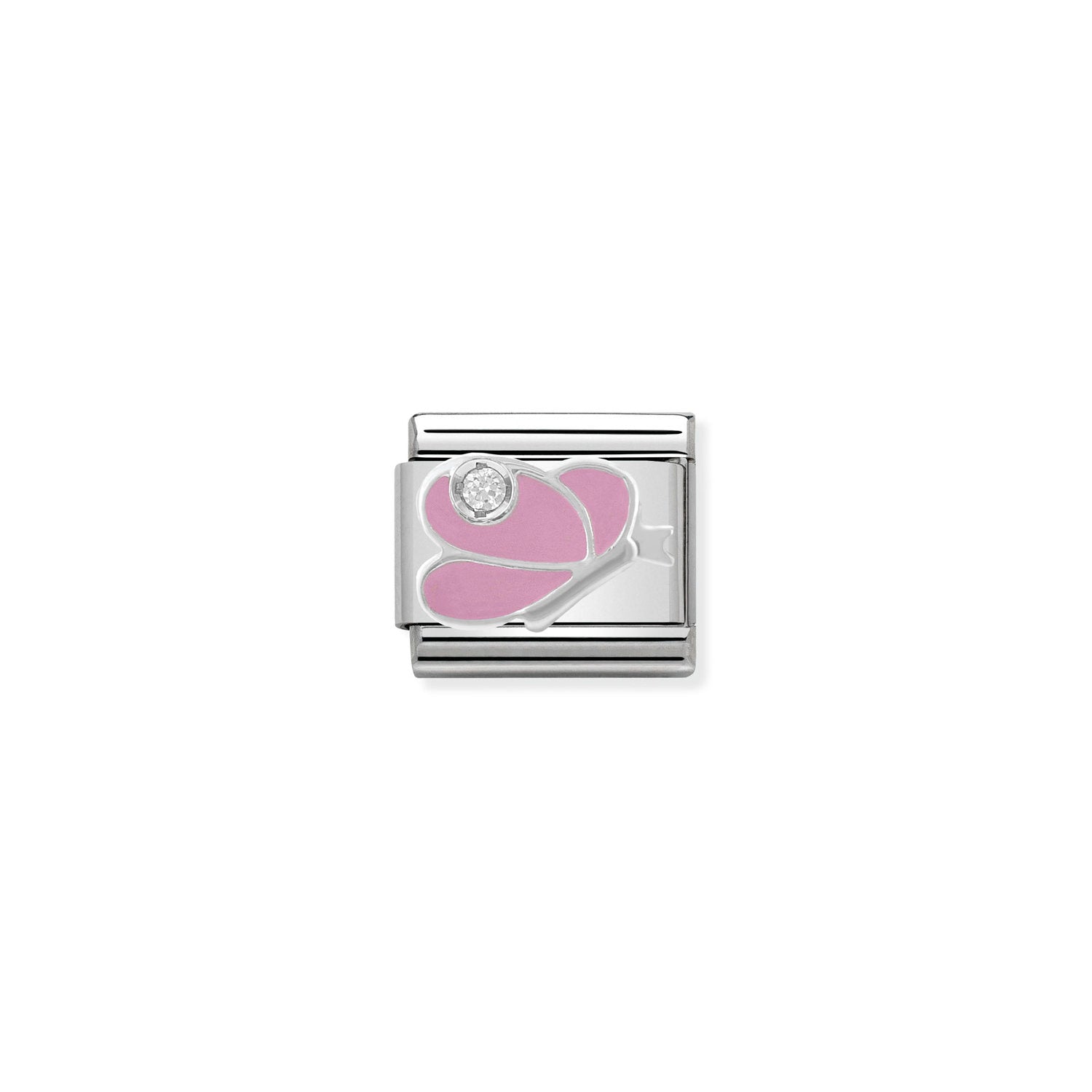 Nomination Classic Silver PINK butterfly Charm