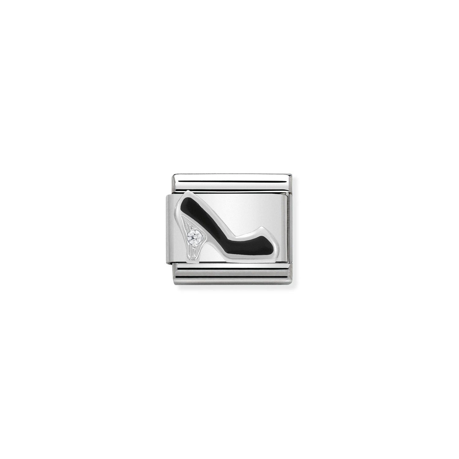 Nomination Classic Silver BLACK stiletto Charm