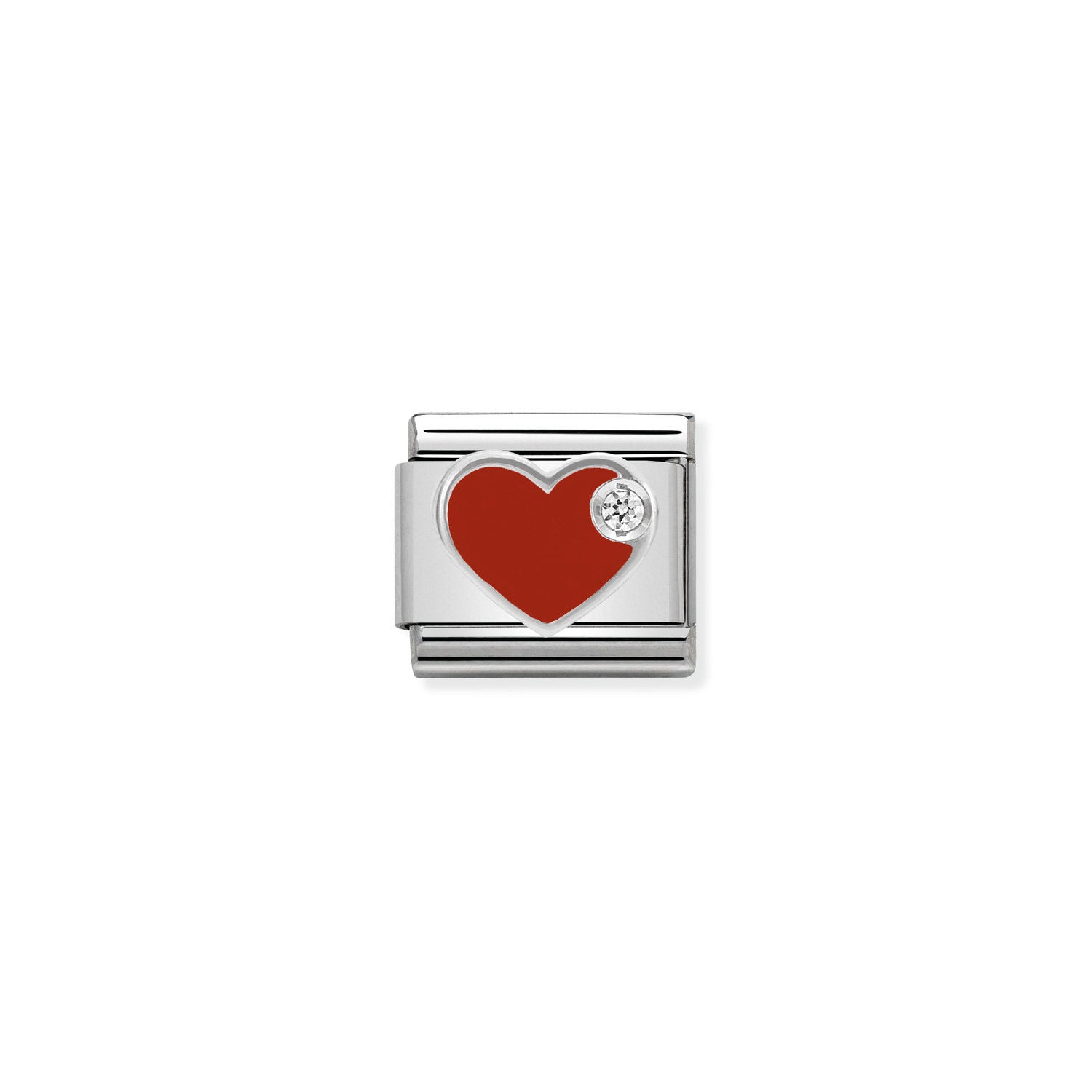 Nomination Classic Silver RED heart Charm