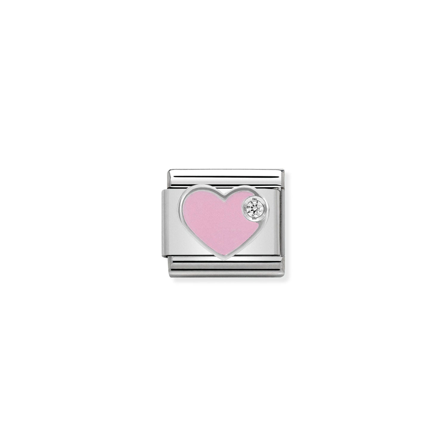 Nomination Classic Silver PINK heart Charm