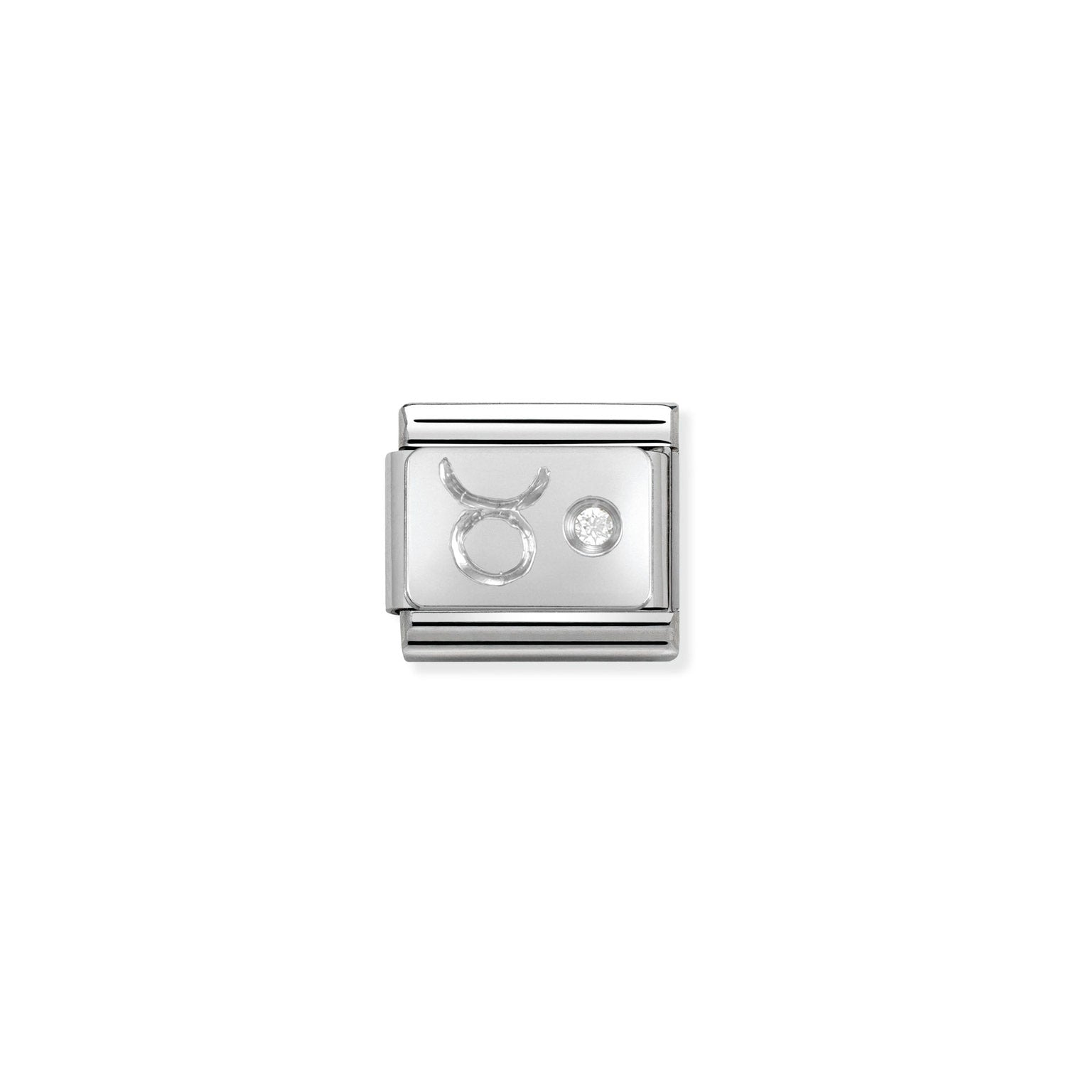 Nomination Classic ZODIAC Silver and Cubic Zirconia Taurus Charm