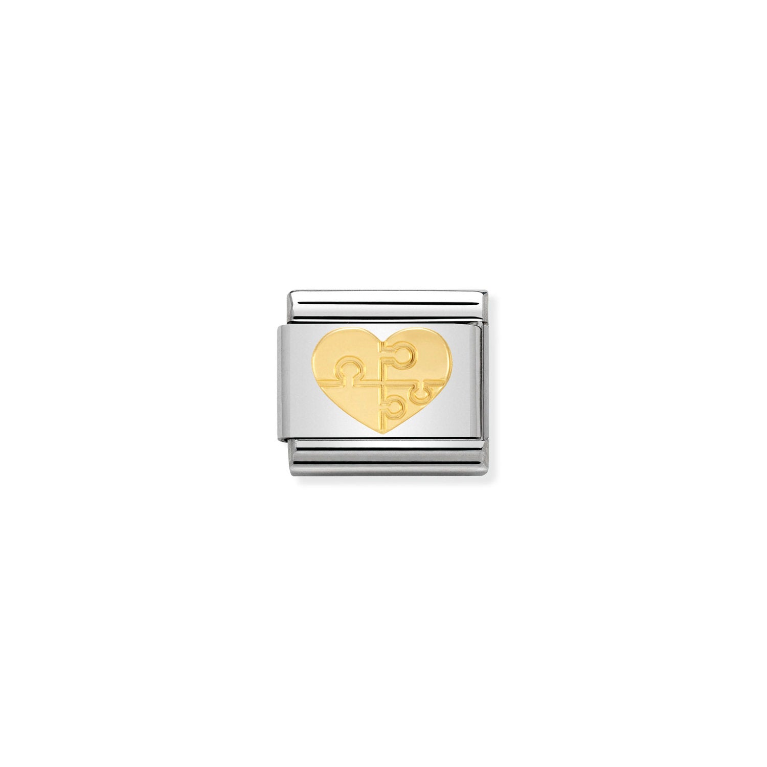 Nomination Classic Gold Heart with puzzle Charm