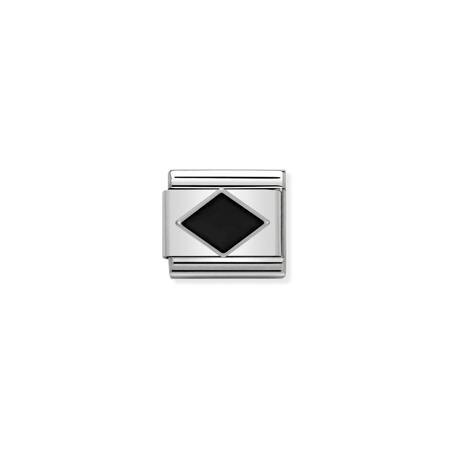 Nomination Classic SYMBOLS Silver Black Rhombus Charm