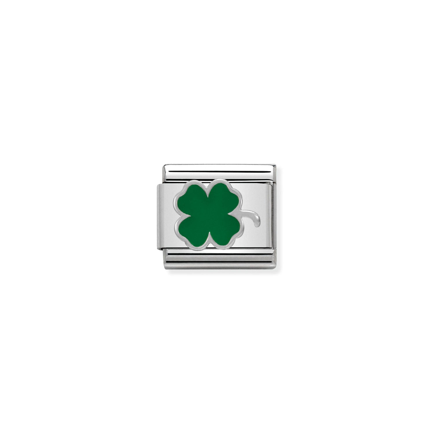 Nomination Classic SYMBOLS Silver Green Clover Charm