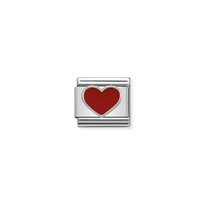 Nomination Classic SYMBOLS Silver Red Heart Charm