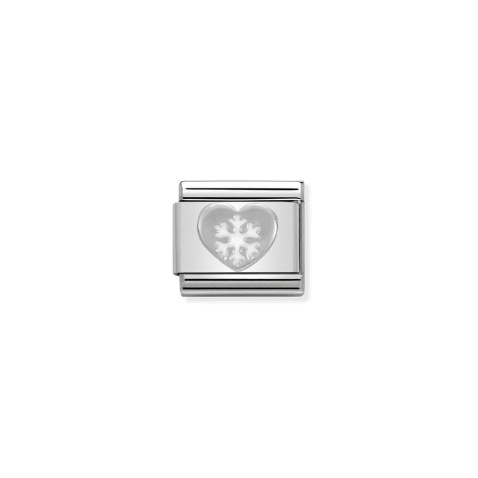 Nomination Classic Silver Heart with Snowflake Charm