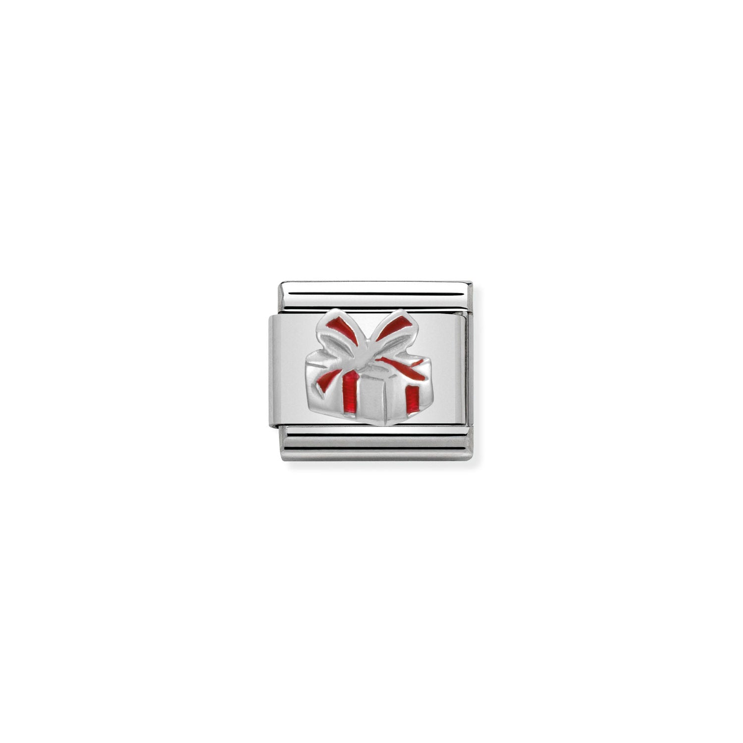 Nomination Classic Silver Red Gift Box Charm