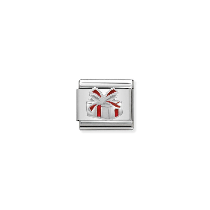 Nomination Classic Silver Red Gift Box Charm