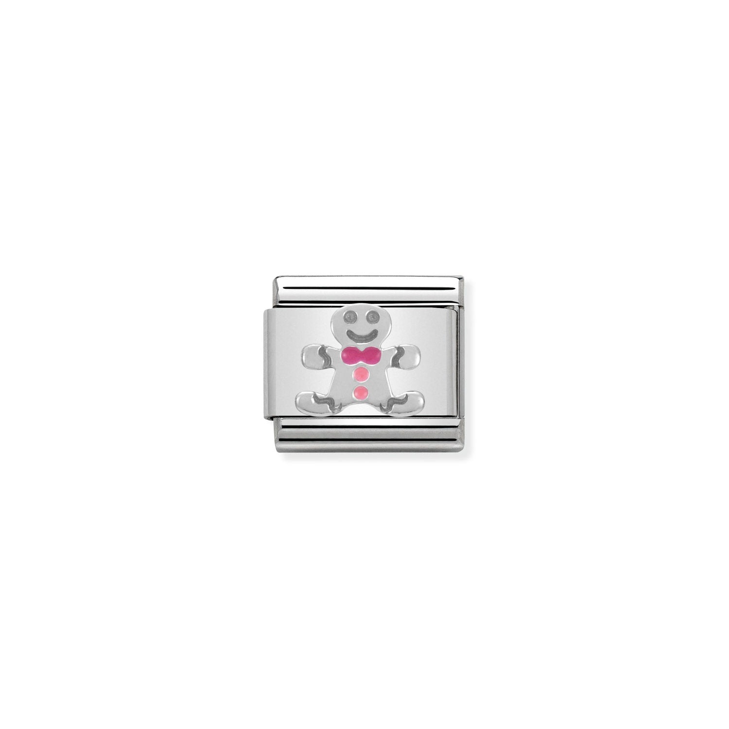 Nomination Classic Silver Gingerbread Man Charm