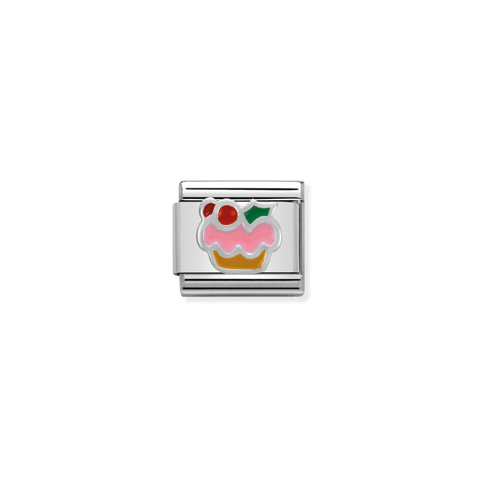 Nomination Classic Silver Cupcake Charm