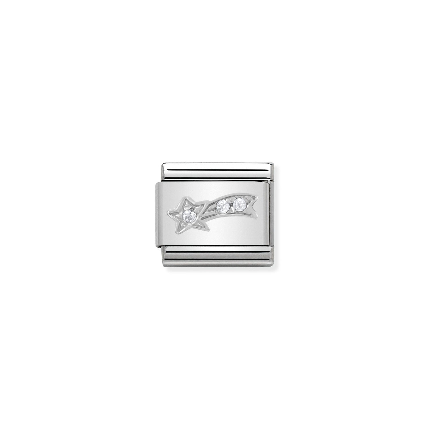 Nomination Classic Silver CZ White Comet Charm