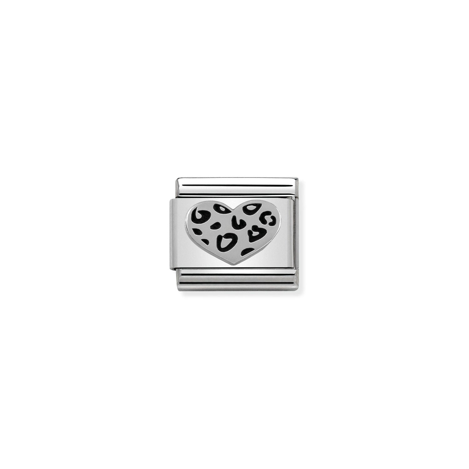 Nomination Classic OXIDIZED SYMBOLS in Silver Leopard heart Charm