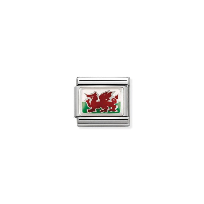 Nomination Classic FLAGS Silver Wales Charm