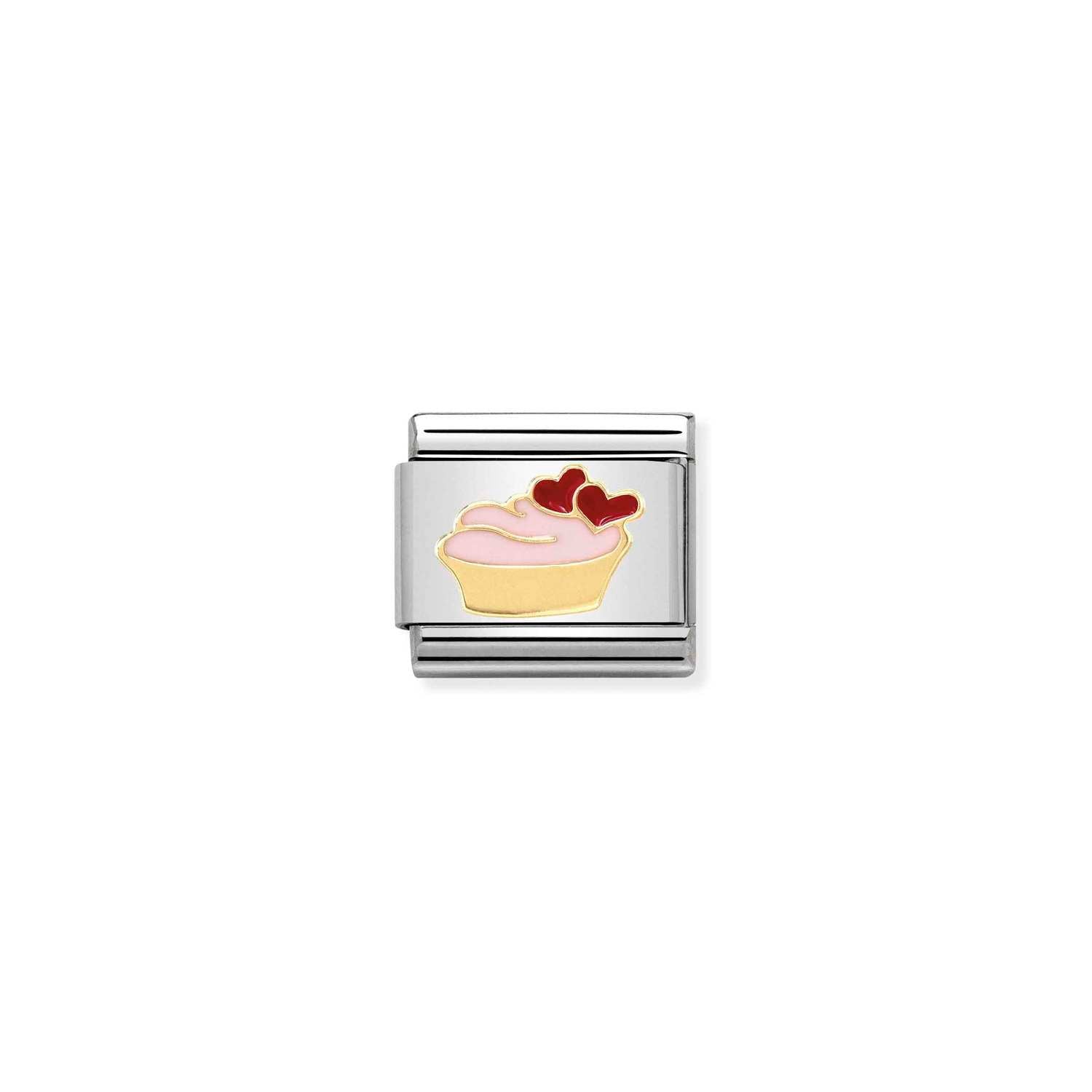 Nomination Classic Gold Muffin with hearts Charm