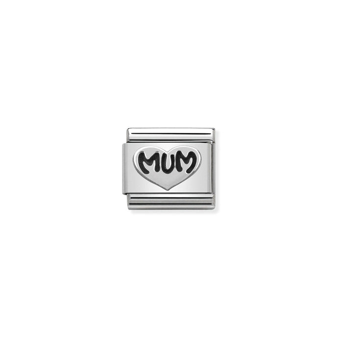 Nomination Classic OXIDIZED SYMBOLS in Silver MUM Heart Charm
