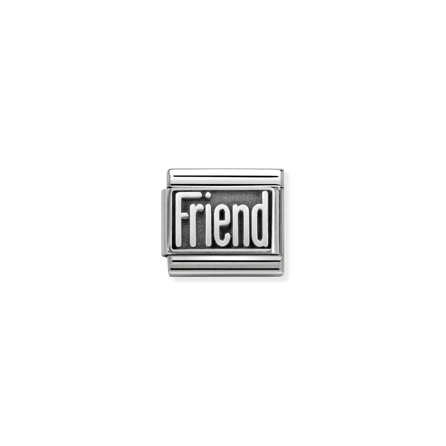 Nomination Classic PLATES OXIDIZED Silver FRIEND Charm