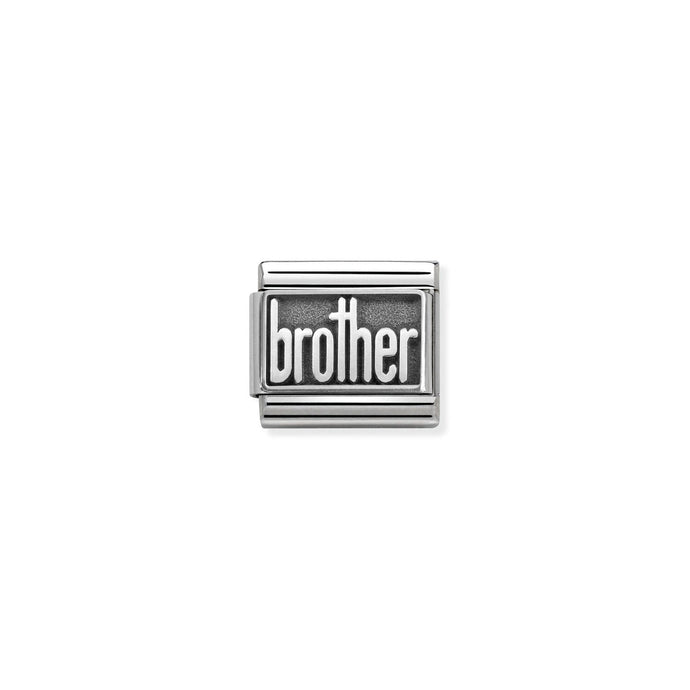 Nomination Classic PLATES OXIDIZED Silver BROTHER Charm