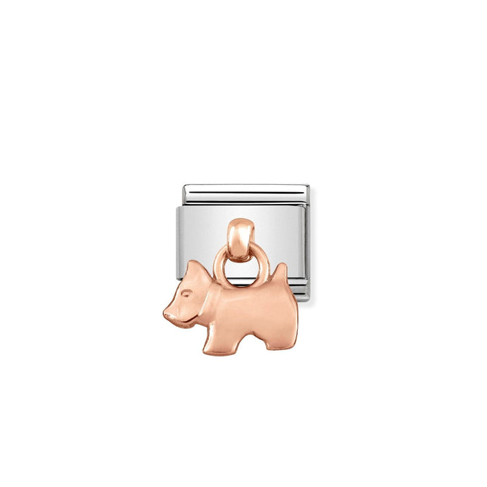 Nomination Classic CHARMS 9ct Rose Gold Dog Charm