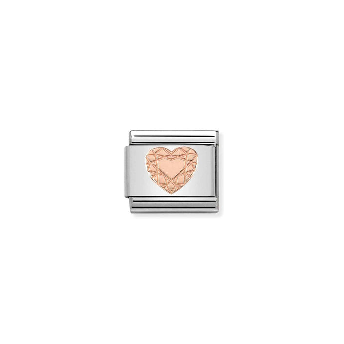 Nomination Classic SYMBOLS 9ct Rose Gold Diamond heart Charm