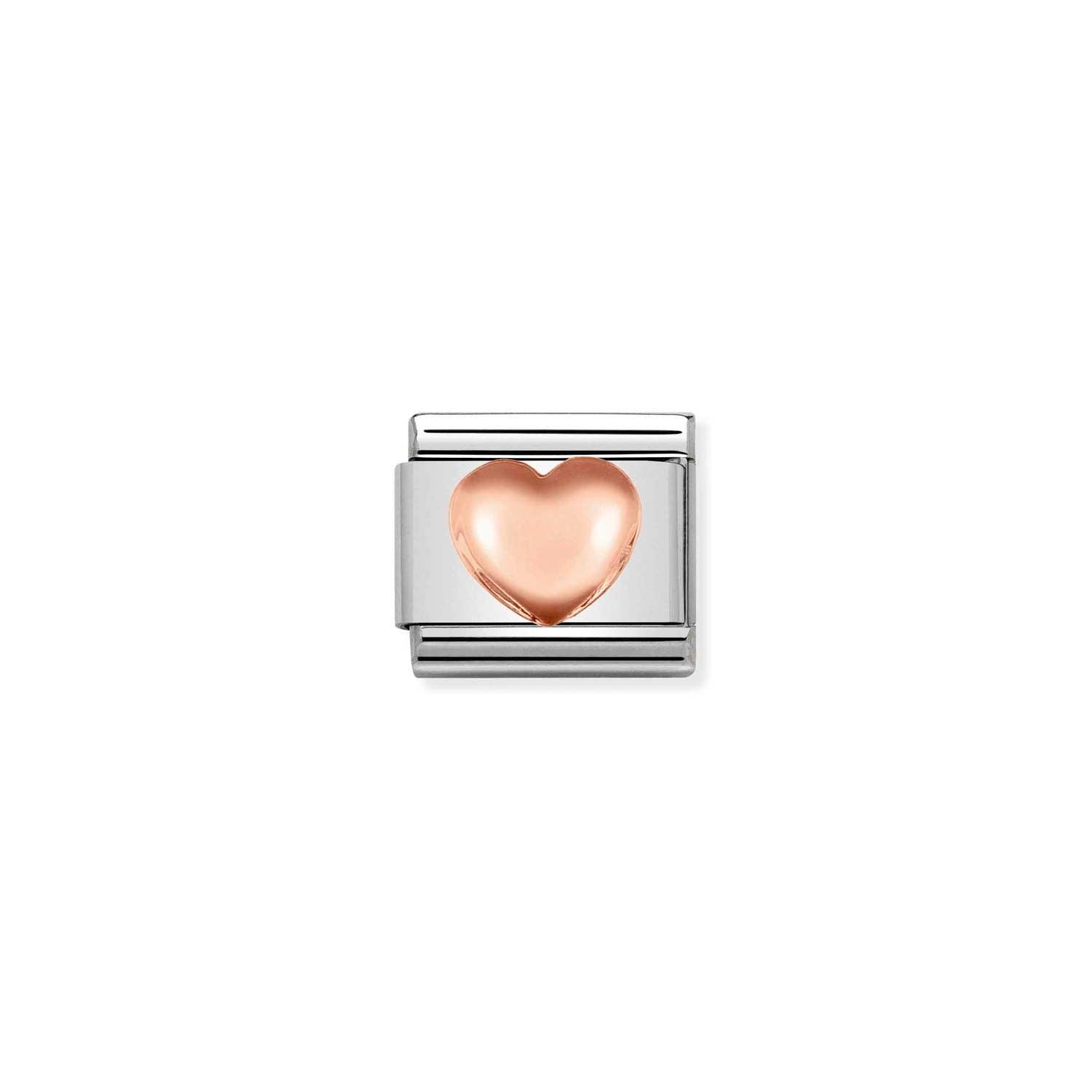 Nomination Classic SYMBOLS 9ct Rose Gold Raised heart Charm