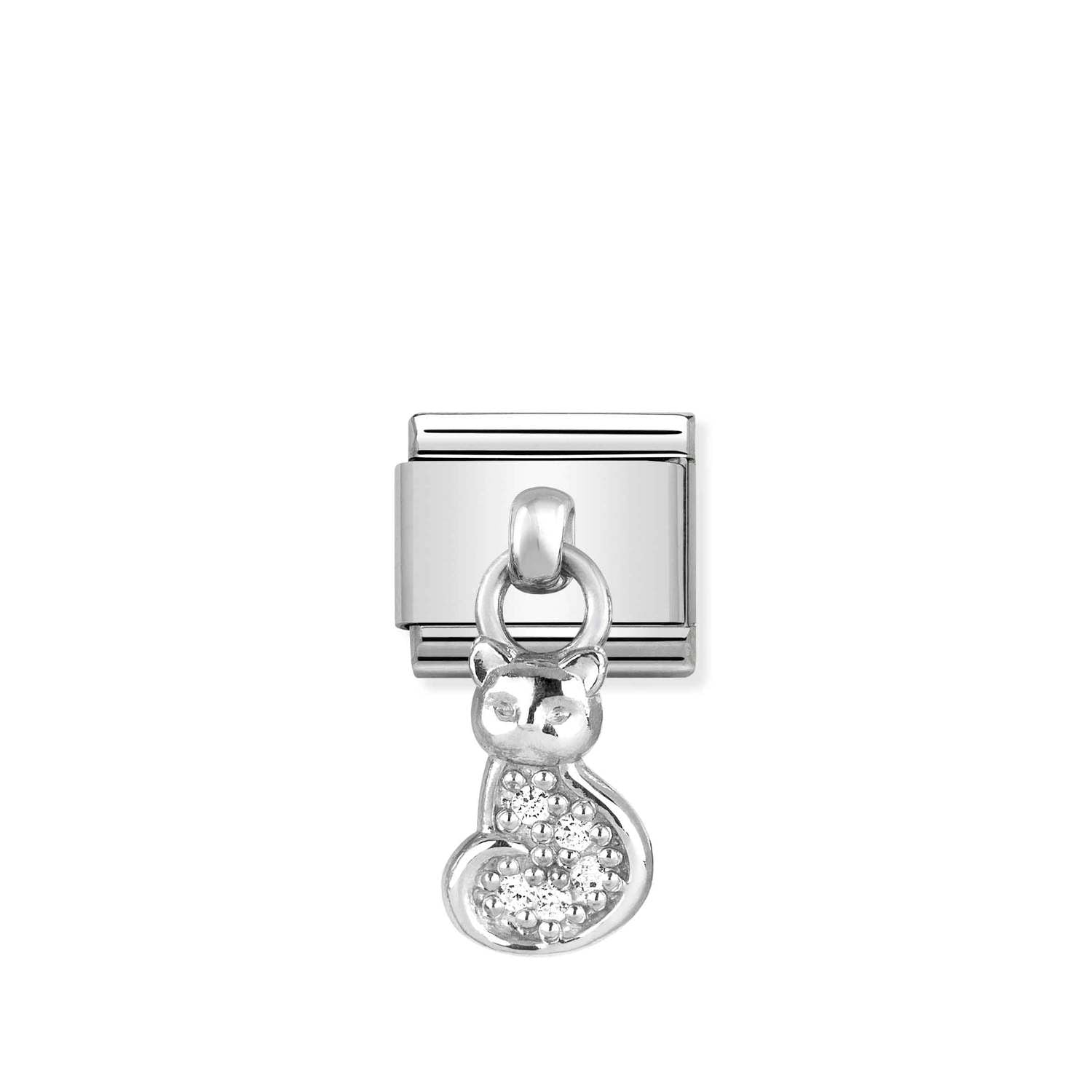 Nomination Classic CHARMS stainless Silver Cat Charm