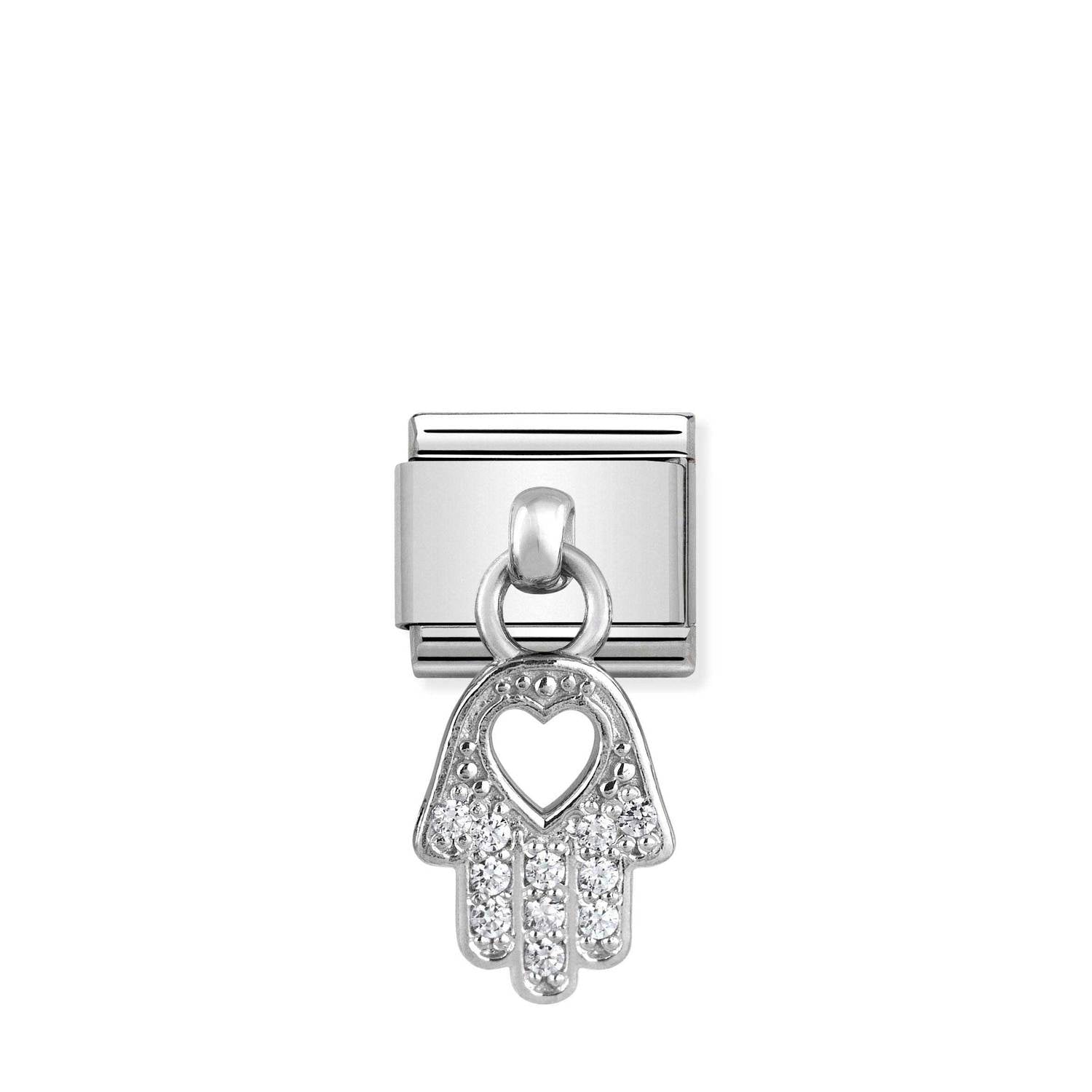 Nomination Classic CHARMS stainless Silver Hand of Fatima Charm