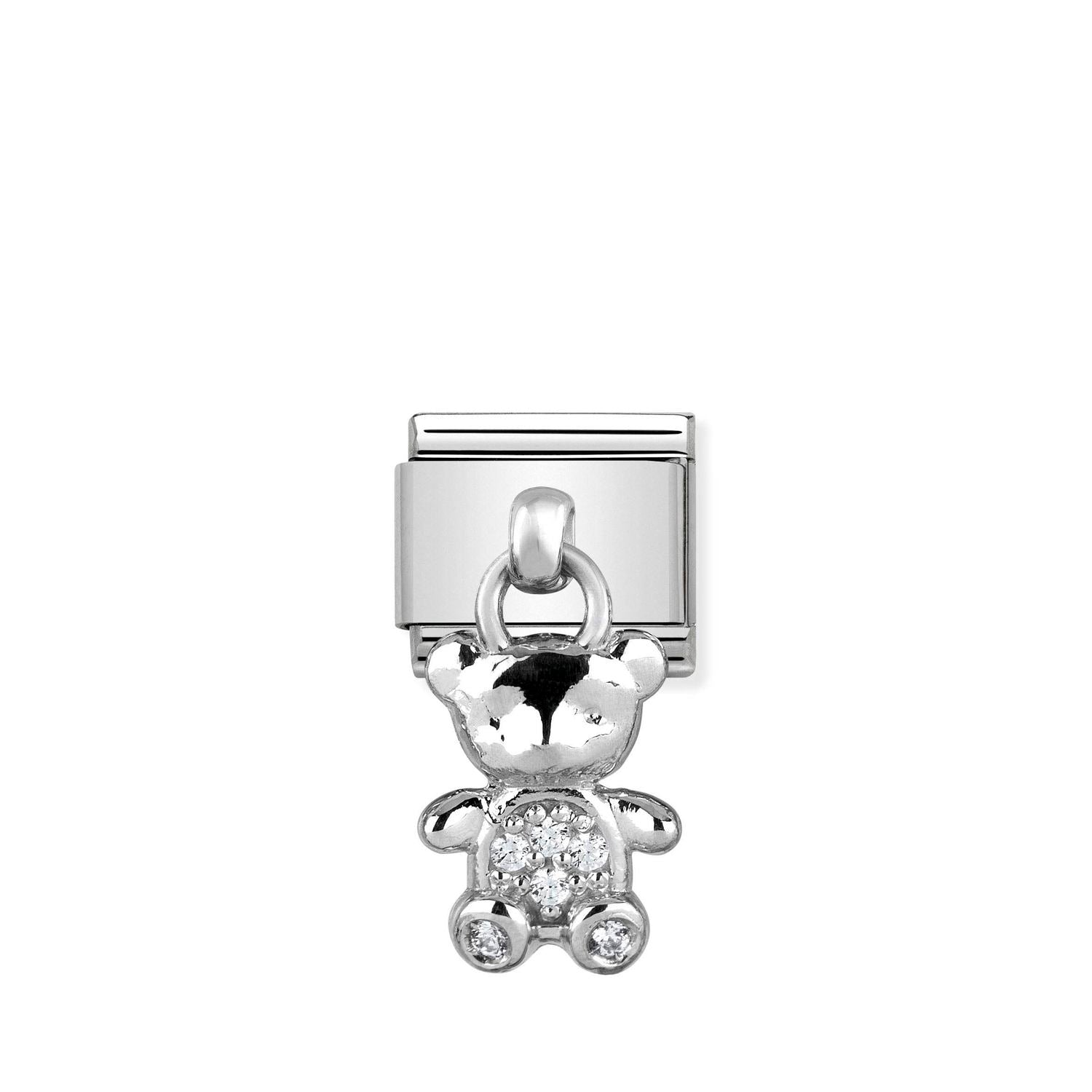 Nomination Classic CHARMS stainless Silver Teddy Bear Charm