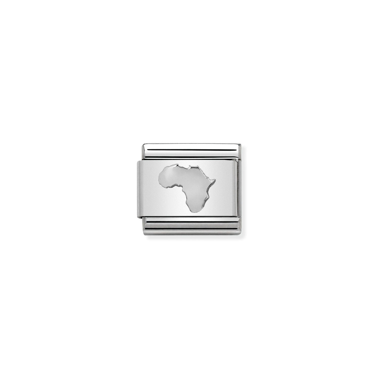 Nomination Classic GEOGRAPHIC Silver Africa map Charm