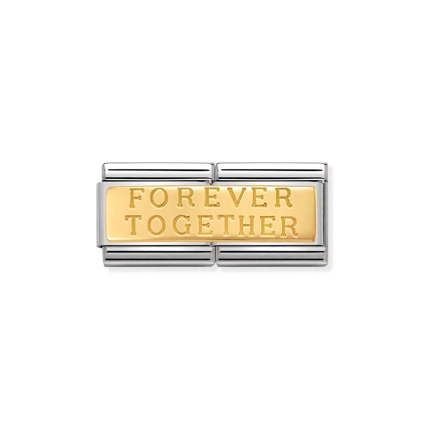 Nomination Classic DOUBLE ENGRAVED Gold CUSTOM Forever Together Charm