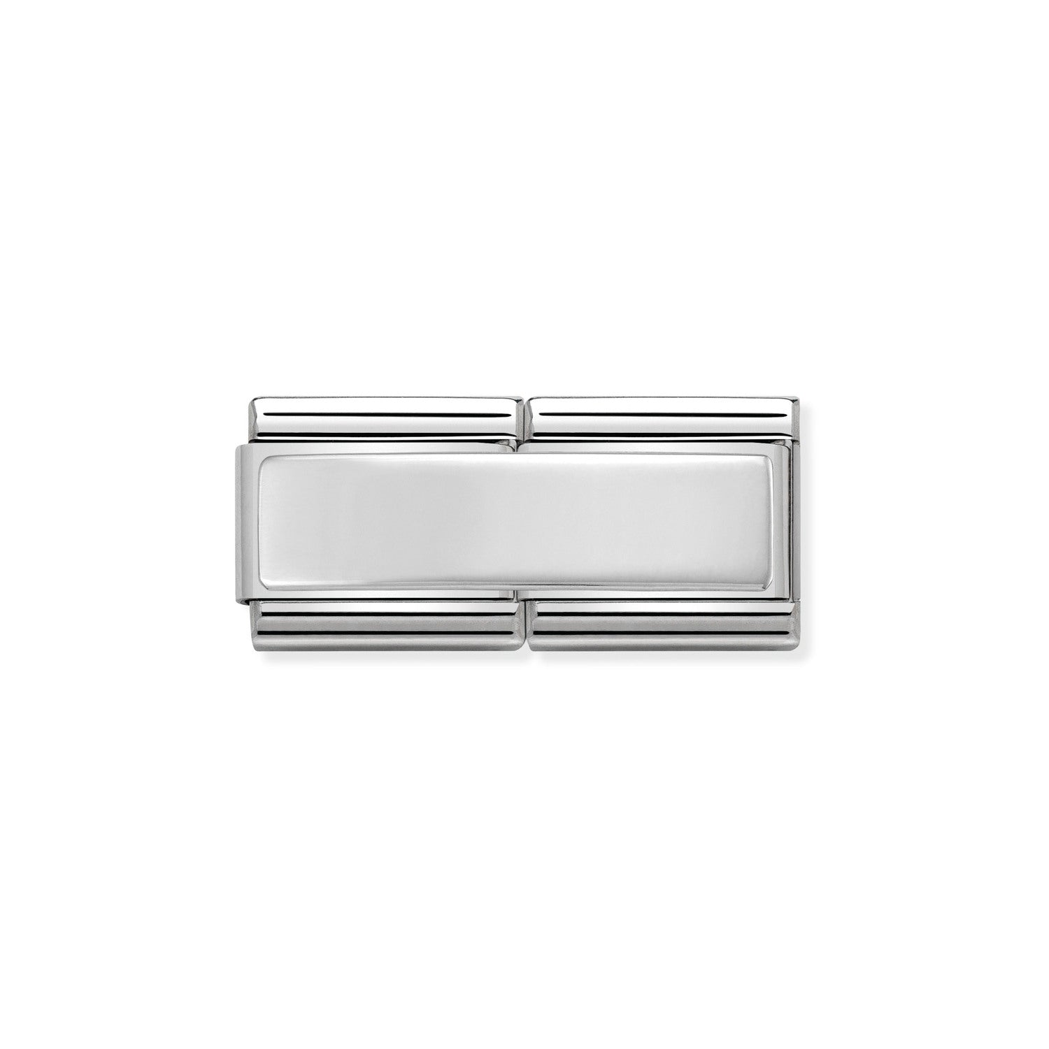 Nomination Classic DOUBLE ENGRAVED Silver CUSTOM Smooth Plate Charm