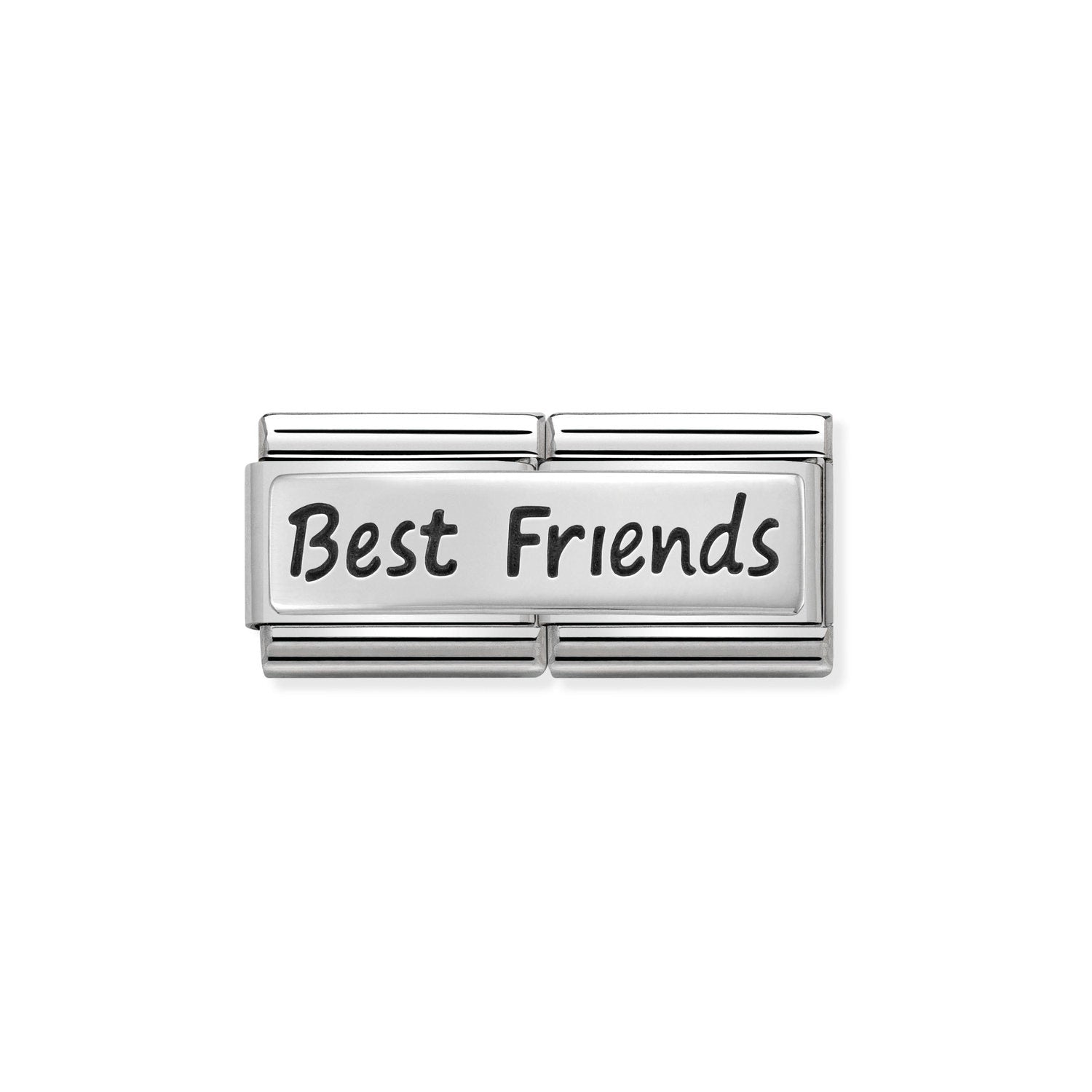 Nomination Classic DOUBLE ENGRAVED Silver CUSTOM Best Friends Charm