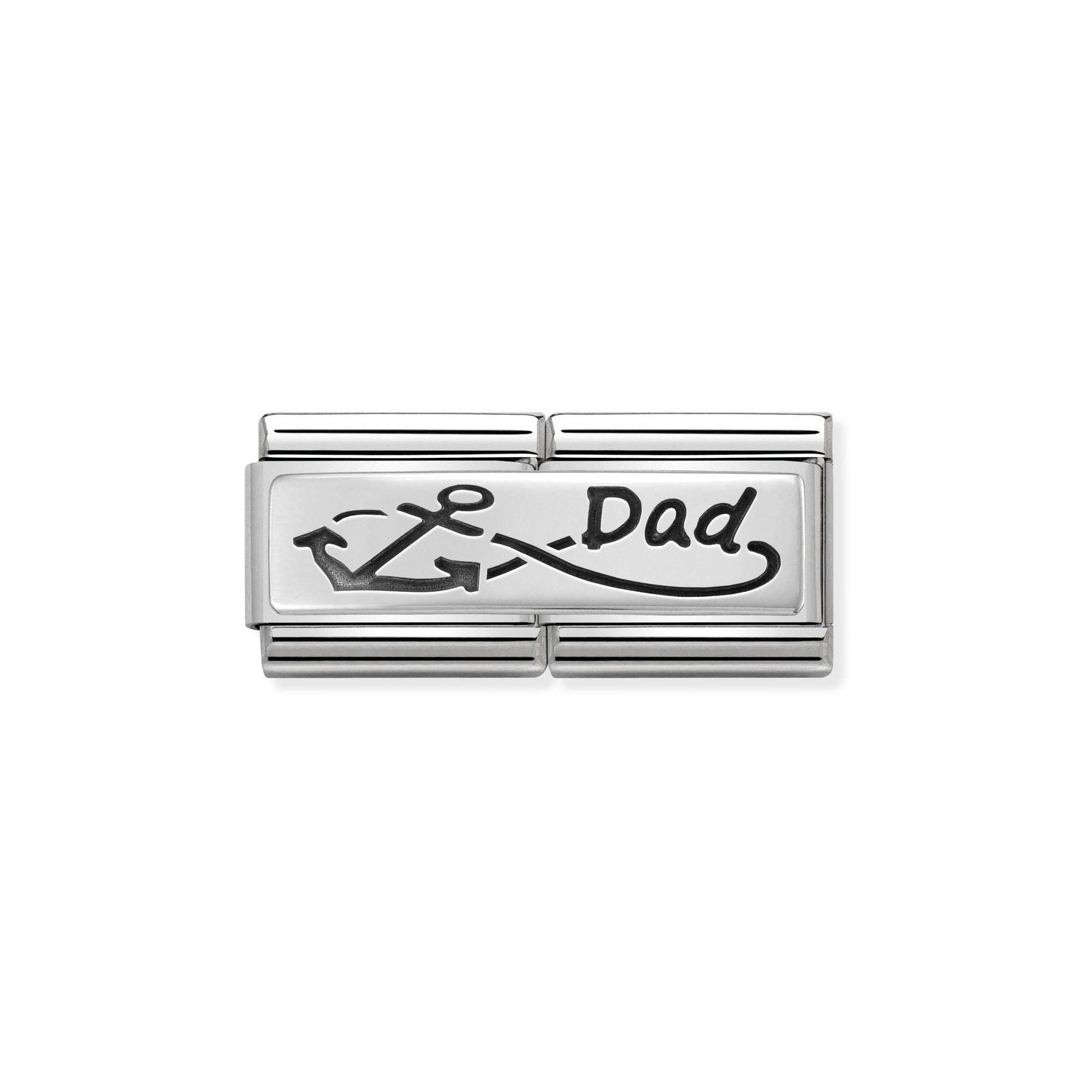 Nomination Classic DOUBLE ENGRAVED Silver CUSTOM Infinite Dad Charm