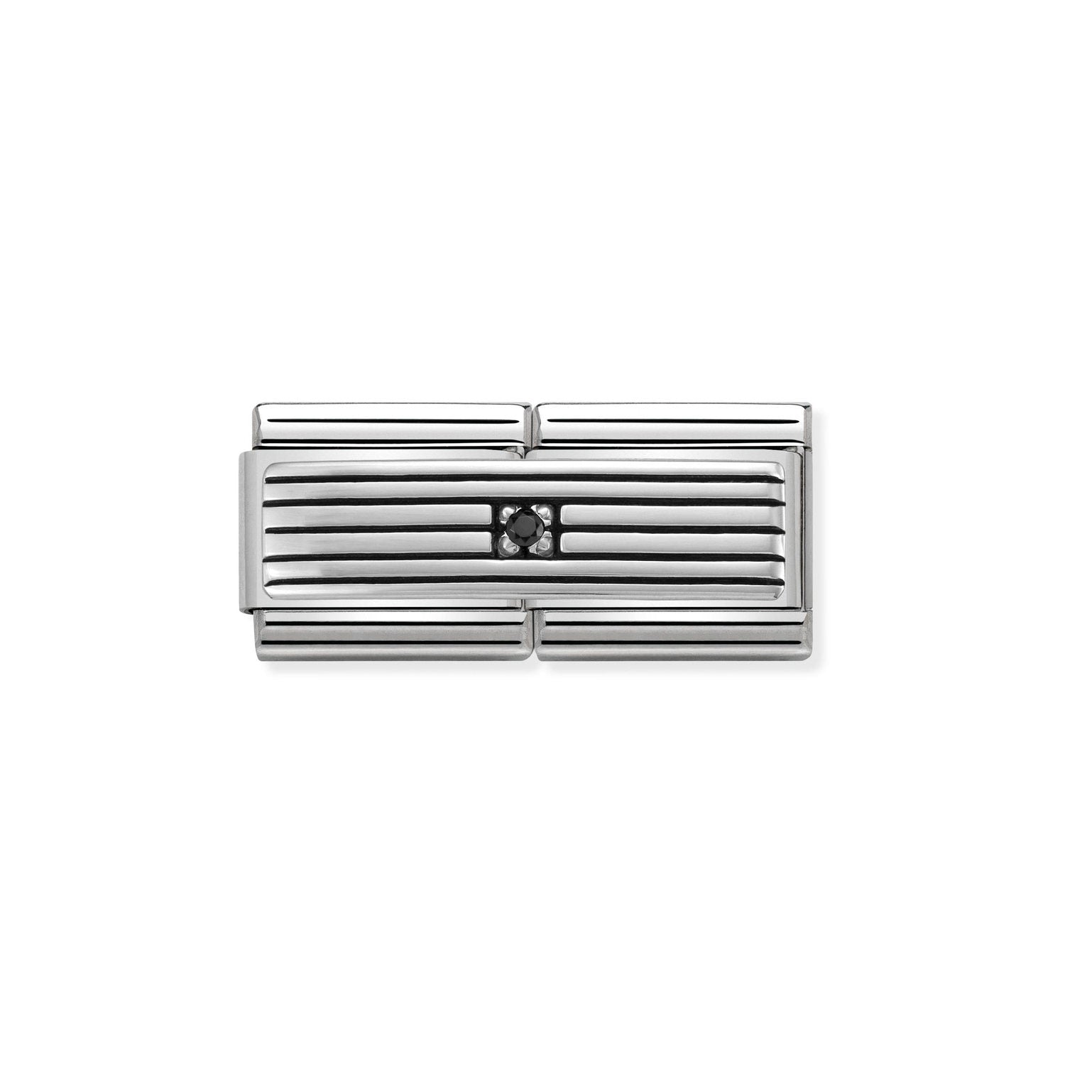 Nomination DOUBLE Classic SYMBOLS Silver Rows With Zircon Charm