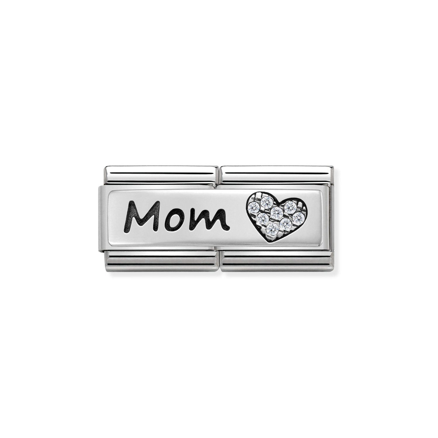 Nomination DOUBLE Classic SYMBOLS Silver Mom And Heart Charm
