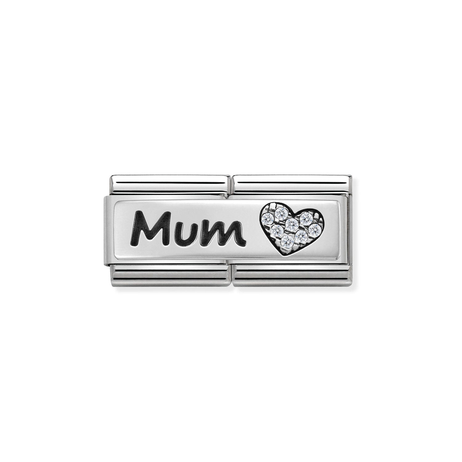 Nomination DOUBLE Classic SYMBOLS Silver Mum And Heart Charm