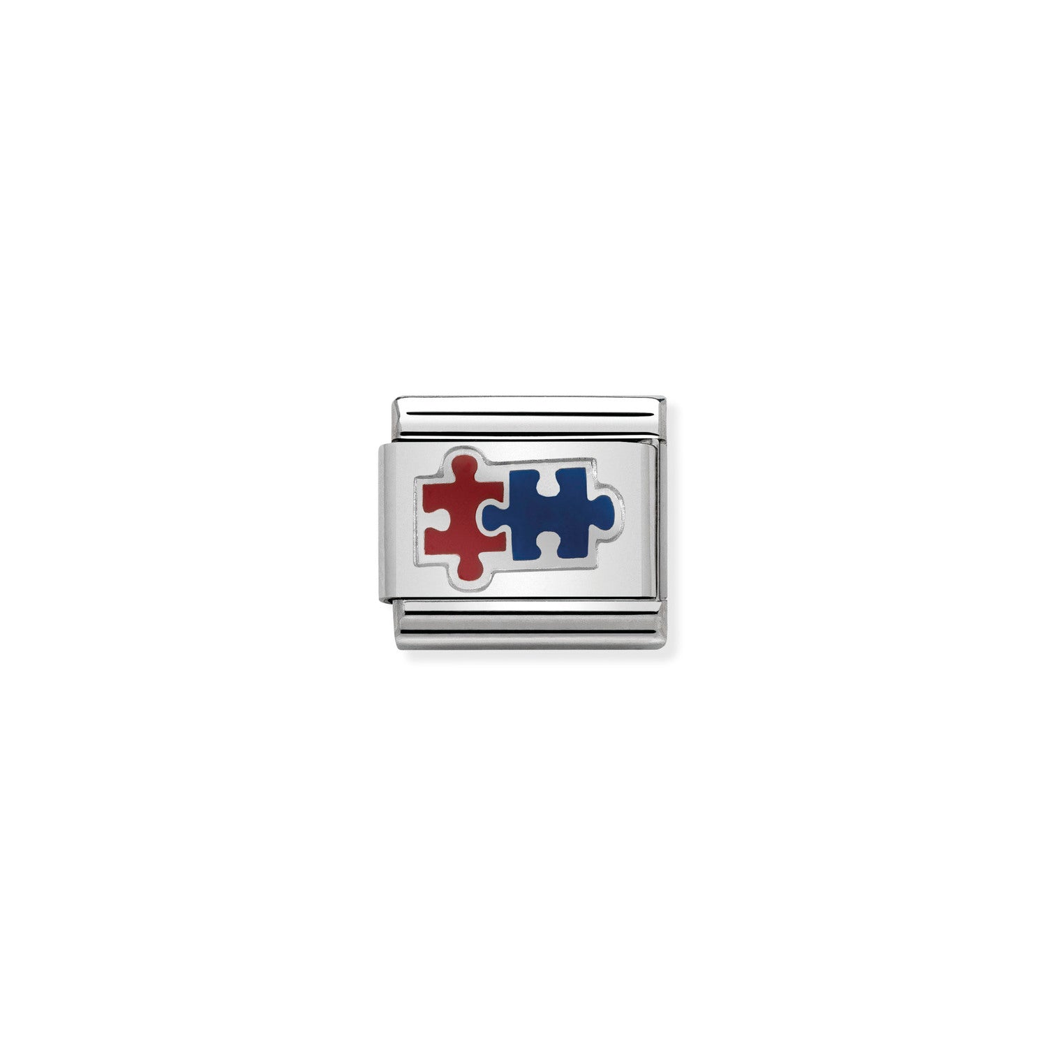 Nomination Classic SYMBOLS Silver RED and BLUE puzzle Charm